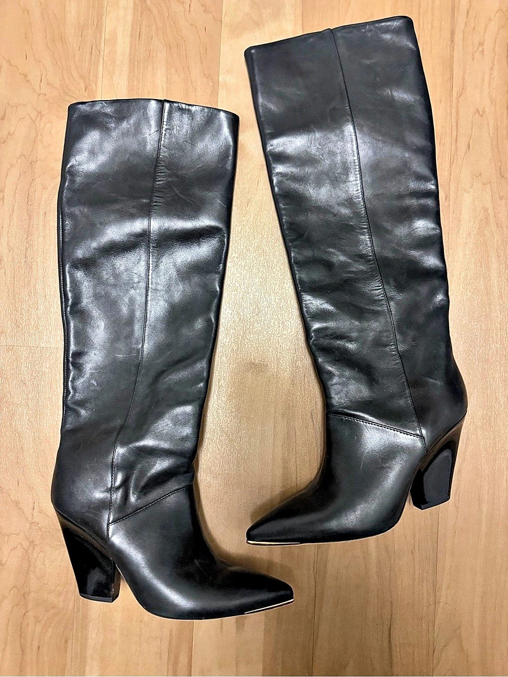 Tory Burch Cap-Toe Knee-High Boot Boots US 9 Black